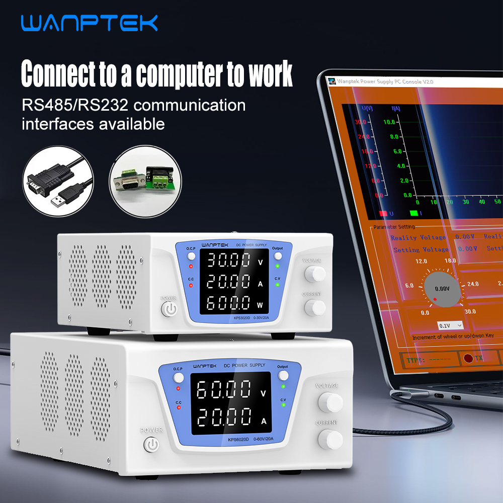 Wanptek RS485/RS232 Lab Progra - Programmable Dc Power Supply 60V 10A ulasan dan harga